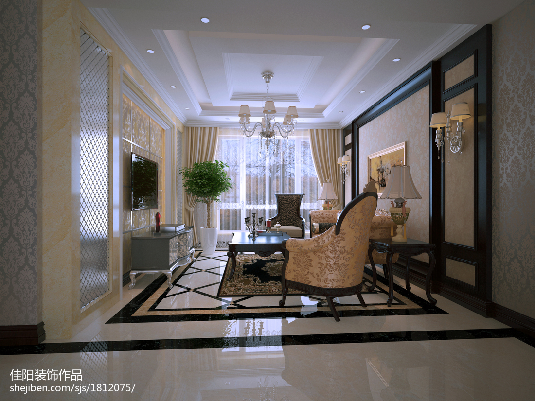 客厅家装墙纸效果图 从设计到装饰，打造理想空间